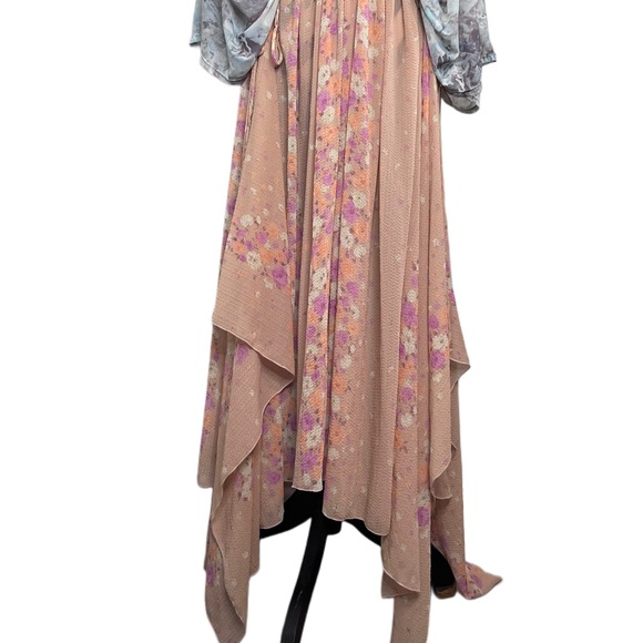 Free People Know Me Sz M Boho Hippie Maxi Top - Picture 6 of 15